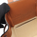 Loewe Handbag Hammock Draw St Sling Bag Mini Floral Brown White Multi Leather — view 4