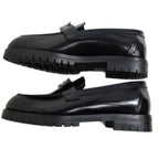 Hermes Moccasins Faubourg Size 37 1 2 Black Silver Hardware Leather — view 4
