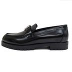 Hermes Moccasins Faubourg Size 37 1 2 Black Silver Hardware Leather