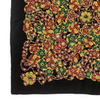 Chanel Scarf Silk Black Floral Pattern — view 4