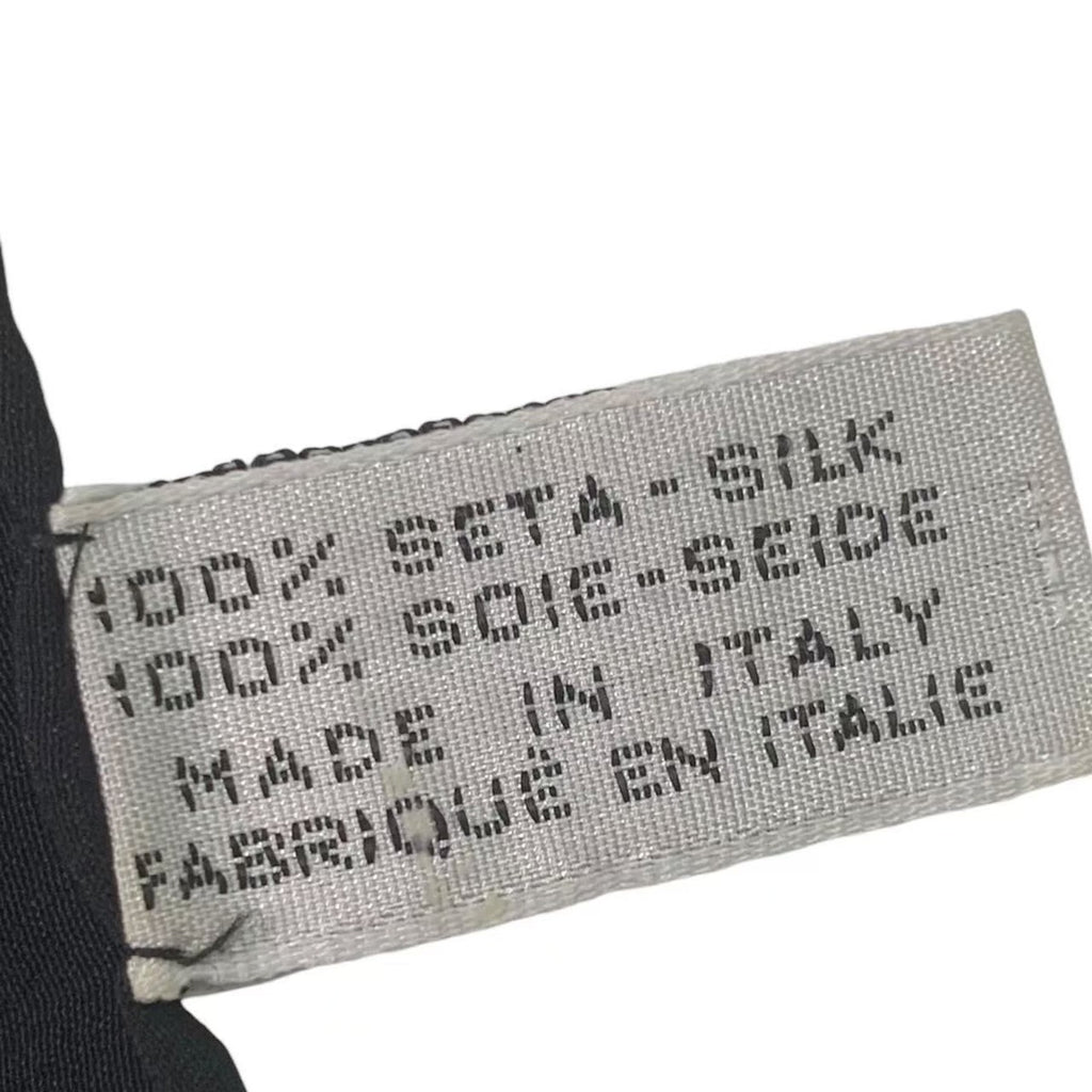 Chanel Scarf Silk Black Floral Pattern — view 6