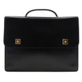 Hermes Danube 38 Briefcase 6 Z Calf Black Gold Hardware V Business Bag