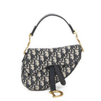 Dior Navy Beige Oblique Jacquard Canvas — view 2