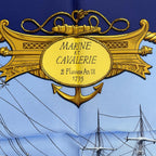Hermes Scarf Silk Carre 90 Marine ET Cavalerie Sea and Cavalry Navy — view 7