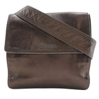 Chanel One Shoulder Calf Bronze Bag