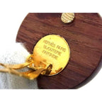 Hermes Earrings Serie Brown Gold Wood Metal — view 2