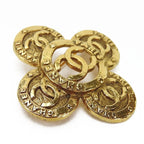 Chanel Coco Mark Brooch Accessories Flower Plated Gold Small Box — view 2