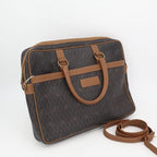 Christian Dior Honeycomb Brown Gold Hardware Business Bag