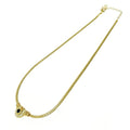 Christian Dior GP Rhinestone Colored Stone CD Logo Necklace Gold Blue