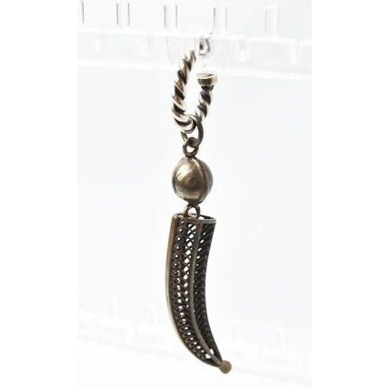 Saint Laurent Earrings for One Ear Gunmetal — view 4