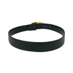 Gucci Vintage GG Logo Buckle Belt Leather Black Gold Silver — view 5