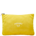 Hermes Trousse Flat Neobain GM Pouch Clutch Bag Yellow Polyamide Elastane