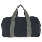 Prada Sports Black Gray Silver Polyester Polyurethane Boston Bag