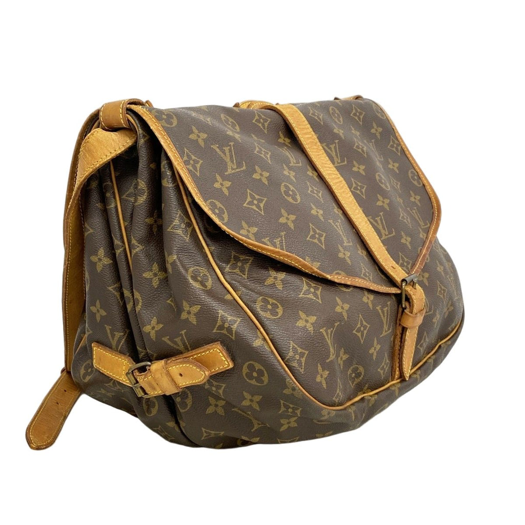 Louis Vuitton Shoulder Bag Monogram Saumur 35 Brown — view 2