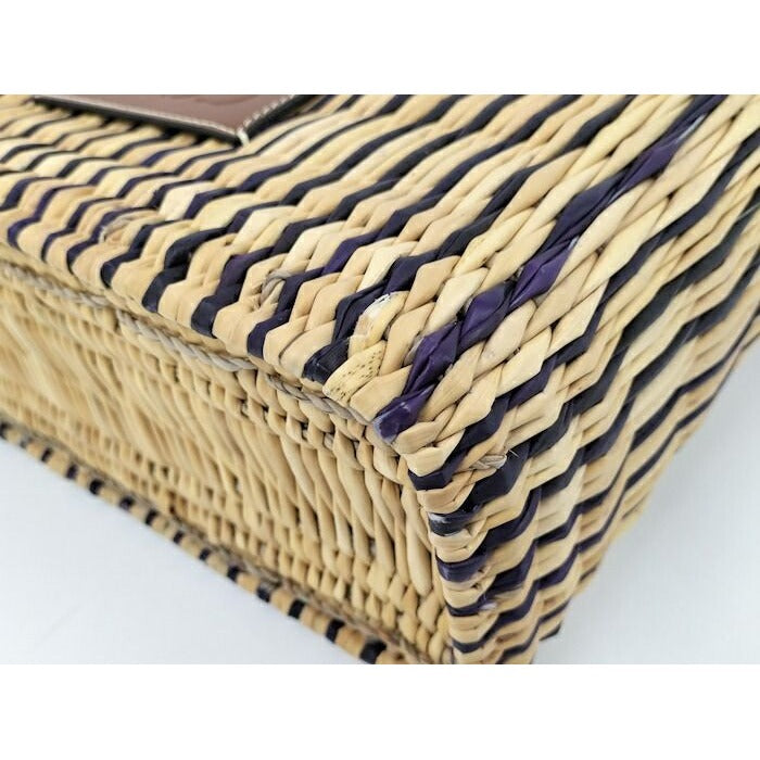 Loewe Square Tote Bag Anagram Straw — view 3