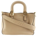 Fendi FF Tote Small 2-Way Shoulder Calf Beige Handbag
