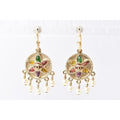 Chanel CC Mark Faux Pearl Gold Multicolor