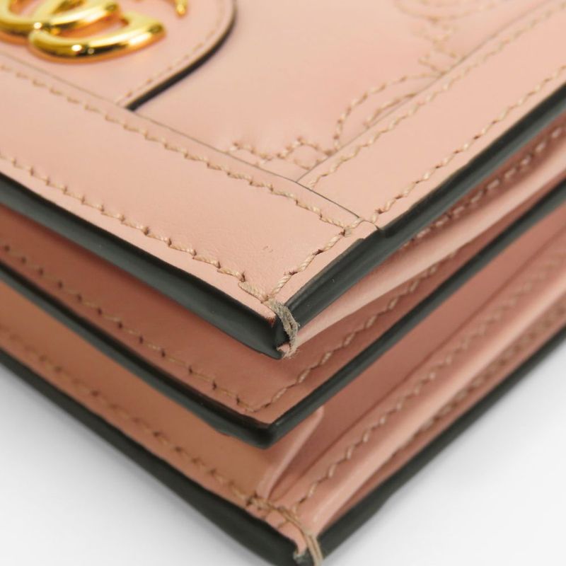 Gucci Bifold Wallet GG Matelasse Leather Pink Gold Hardware Small — view 5