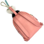 Fendi 7 Ar457 Monster Bugs Charm Key Holder Bag Small Leather Pink