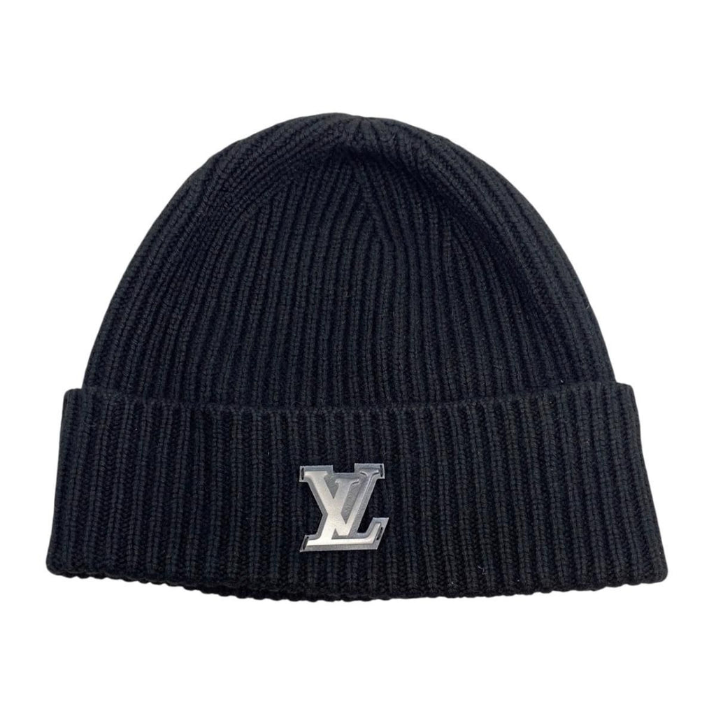 Louis Vuitton Knit Hat Bonnet LV Ahead Cashmere Logo Black