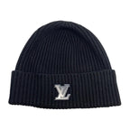 Louis Vuitton Knit Hat Bonnet LV Ahead Cashmere Logo Black