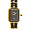 Chanel Premier M Leather Black Gold Quartz Watch Dial