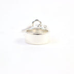 Hermes Alfa Kelly AG 925 Clochette Cadenas Double Ring Accessory Silver — view 5