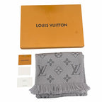 Louis Vuitton Logomania Scarf Wool Silk Monogram with Fringe — view 2