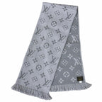 Louis Vuitton Logomania Scarf Wool Silk Monogram with Fringe — view 3