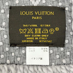 Louis Vuitton Logomania Scarf Wool Silk Monogram with Fringe — view 7