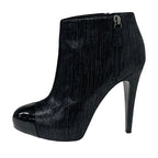 Chanel Boots Short Shoes Leather Black Coco Mark Metallic — view 3