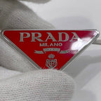 Prada Hairpin Red Silver 1 If051 Metal — view 4