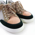 Chanel Logo Lace Up Velvet Leather Low Cut Sneakers Multicolor 37 — view 7