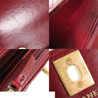 Chanel Chain Wallet Bordeaux Gold Lambskin Quilted Shoulder Bag — view 7