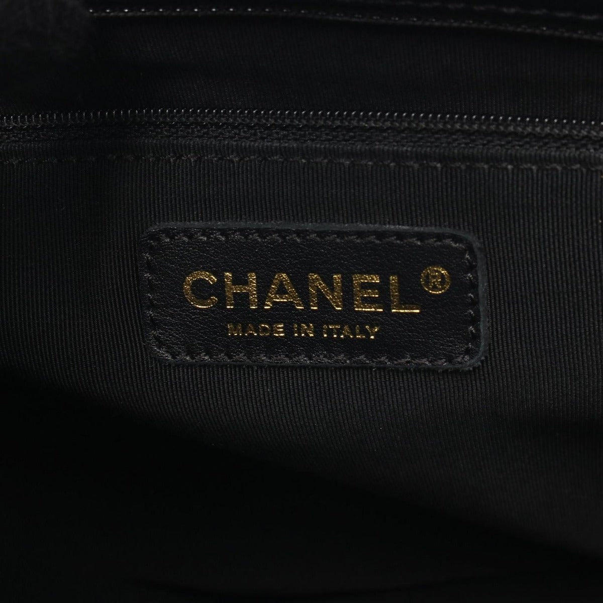 Chanel Tote Quilted Petite Shopping PST Black Leather Chainto — view 4