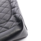 Chanel Tote Quilted Petite Shopping PST Black Leather Chainto — view 7