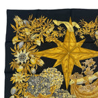 Hermes Carre 90 Passiflores Passion Flower Black 100% Silk Scarf — view 3