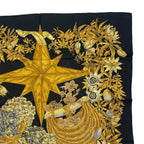 Hermes Carre 90 Passiflores Passion Flower Black 100% Silk Scarf — view 4