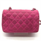 Chanel CC Logo Turnlock Soft Caviar Leather Mini Quilted Chain Shoulder Bag Pink — view 2