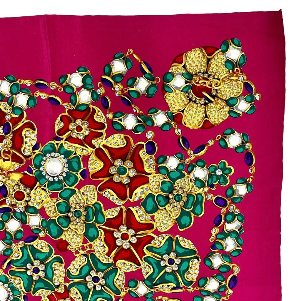 Chanel Silk Extra Large Scarf Pattern Pink — view 3