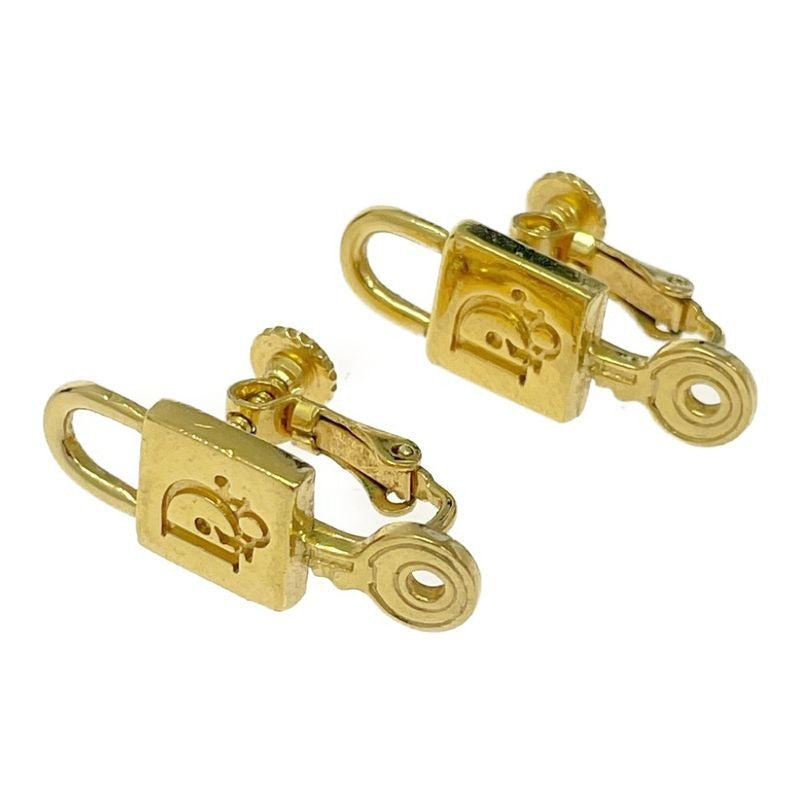 Dior GP Cadenas Motif Earrings Gold