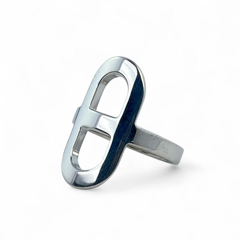 Hermes Ever Chaine D'ancre PM SV 925 Ring Silver 48 Size