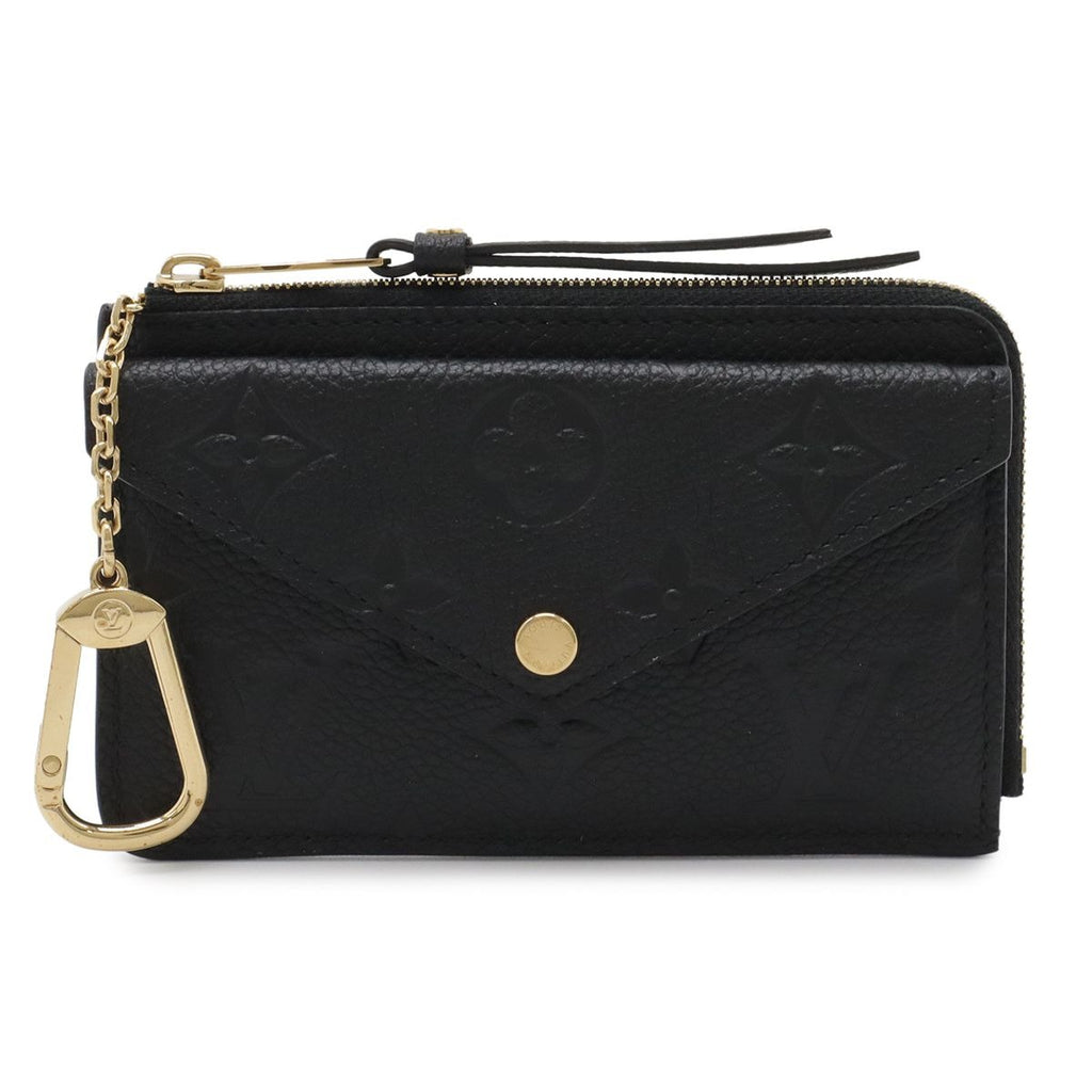 Louis Vuitton Monogram Empreinte Card Holder Recto Verso Coin Purse Case Noir