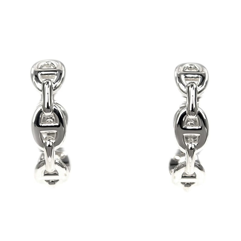 Hermes Earrings Chaine D'ancre Pair AG 925 Silver Accessories