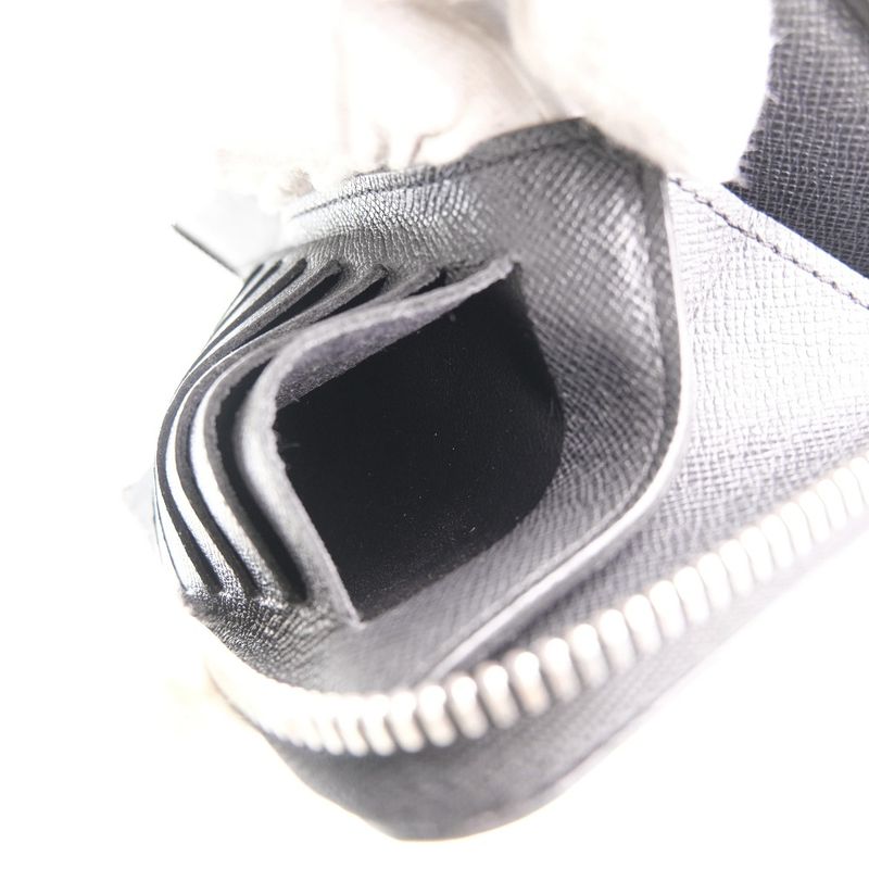 Louis Vuitton Zippy Wallet Vertical Taiga Black Ca1103 Long — view 9