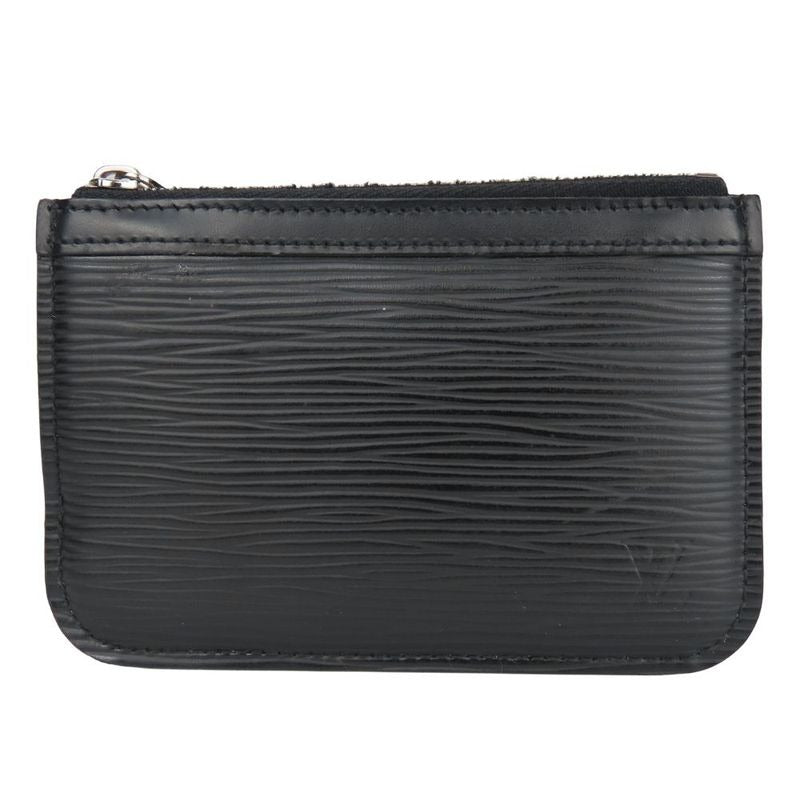 Louis Vuitton Coin Case Pochette Cles Epi Leather Noir Black Silver