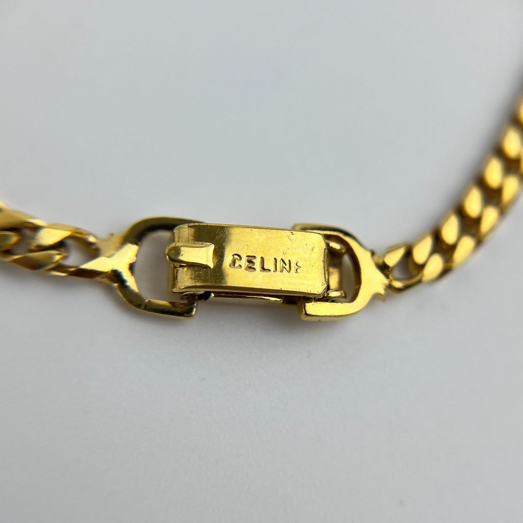 Celine Logo Bracelet Bangle Gold Vintage — view 2