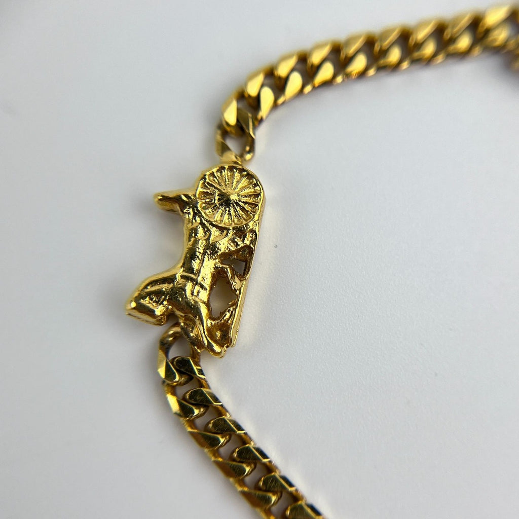 Celine Logo Bracelet Bangle Gold Vintage — view 5