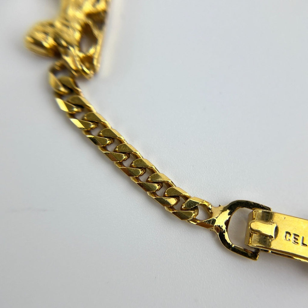 Celine Logo Bracelet Bangle Gold Vintage — view 6