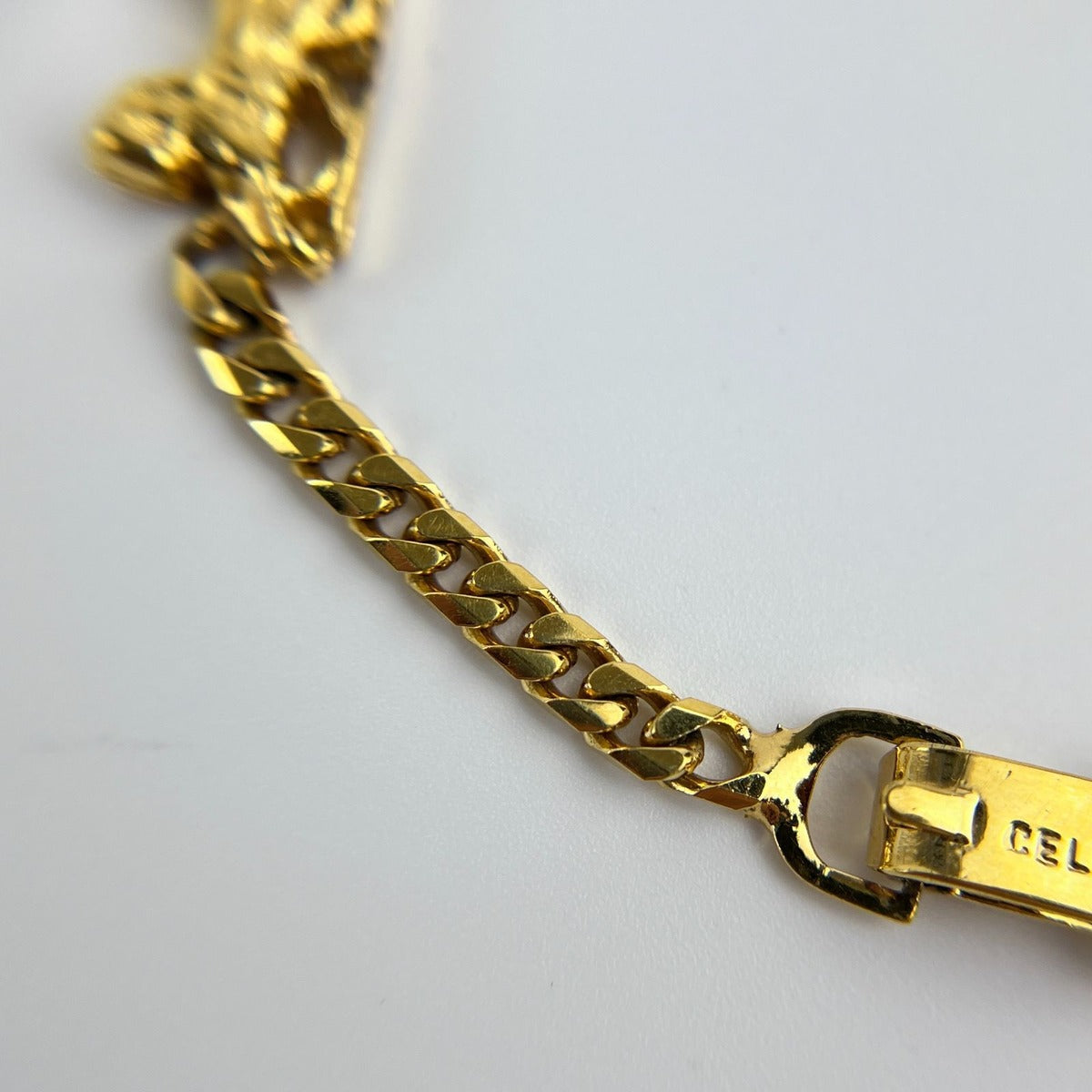 Celine Logo Bracelet Bangle Gold Vintage — view 6